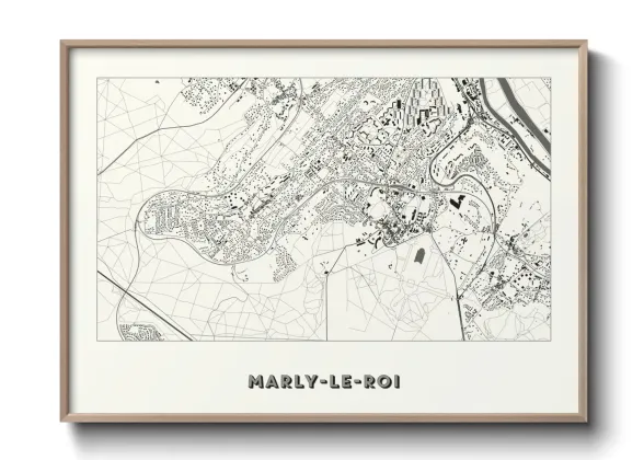 Une affiche de carte sur Marly-le-Roi