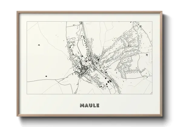 Une affiche de carte sur Maule