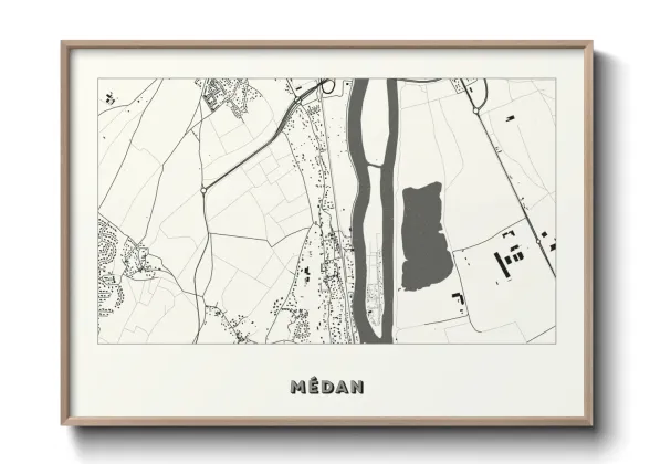 Une affiche de carte sur Médan