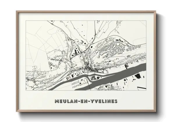 Une affiche de carte sur Meulan-en-Yvelines