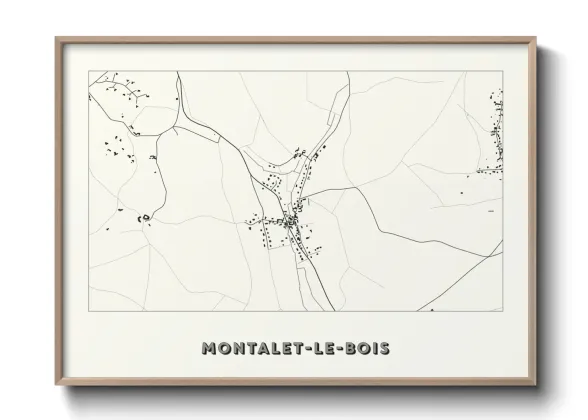 Une affiche de carte sur Montalet-le-Bois
