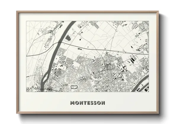 Une affiche de carte sur Montesson