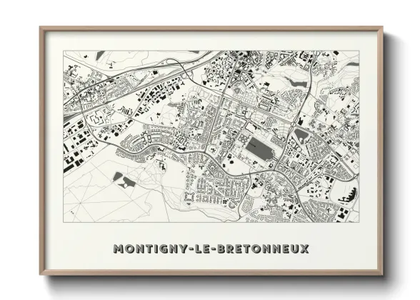 Une affiche de carte sur Montigny-le-Bretonneux