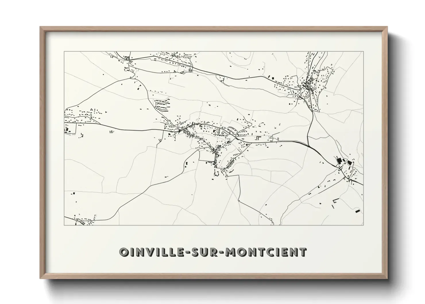 Un poster carteOinville-sur-Montcient