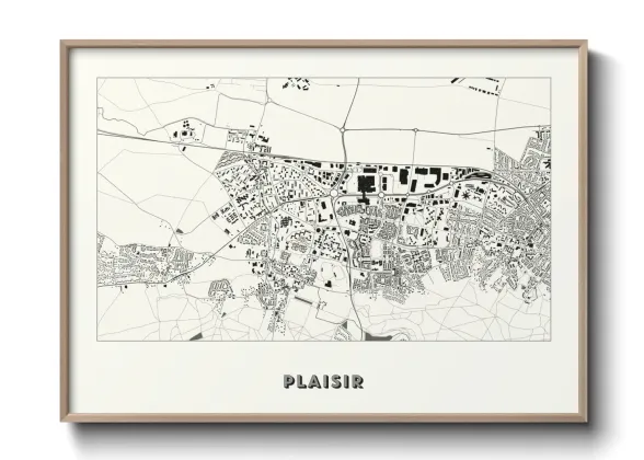 Une affiche de carte sur Plaisir