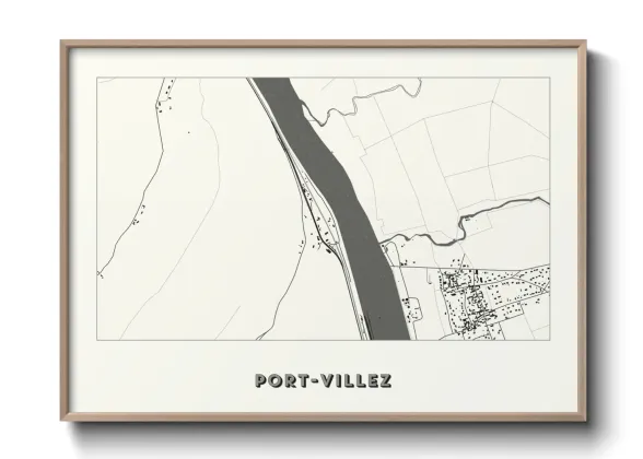 Une affiche de carte sur Port-Villez