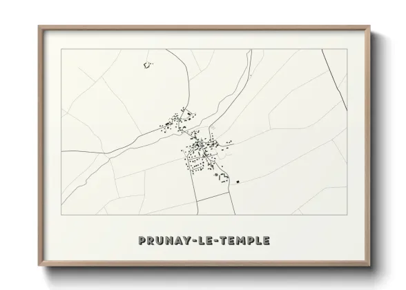 Une affiche de carte sur Prunay-le-Temple