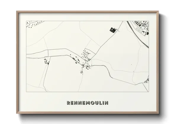 Une affiche de carte sur Rennemoulin