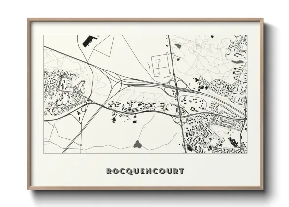 Une affiche de carte sur Rocquencourt
