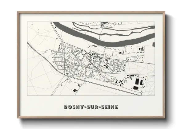 Une affiche de carte sur Rosny-sur-Seine