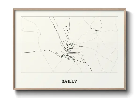 Une affiche de carte sur Sailly