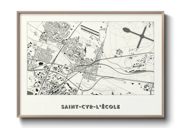Une affiche de carte sur Saint-Cyr-l'École