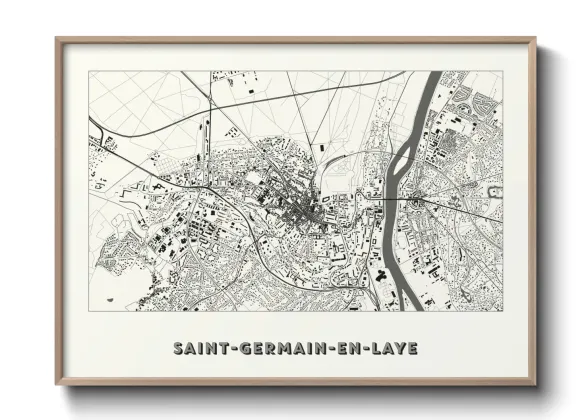 Une affiche de carte sur Saint-Germain-en-Laye