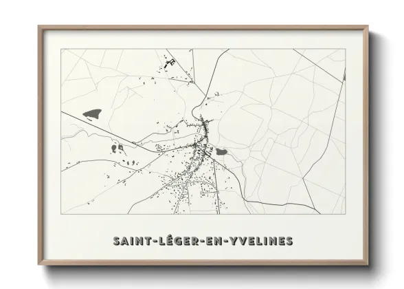 Une affiche de carte sur Saint-Léger-en-Yvelines
