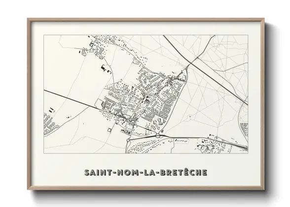 Une affiche de carte sur Saint-Nom-la-Bretêche