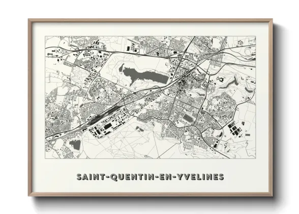 Une affiche de carte sur Saint-Quentin-en-Yvelines