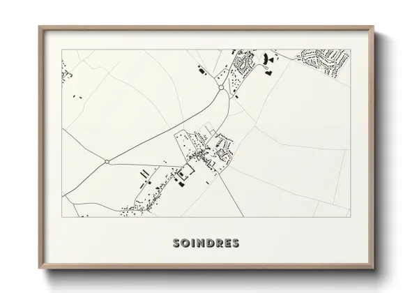 Une affiche de carte sur Soindres