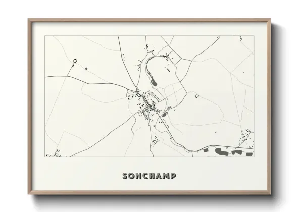 Une affiche de carte sur Sonchamp