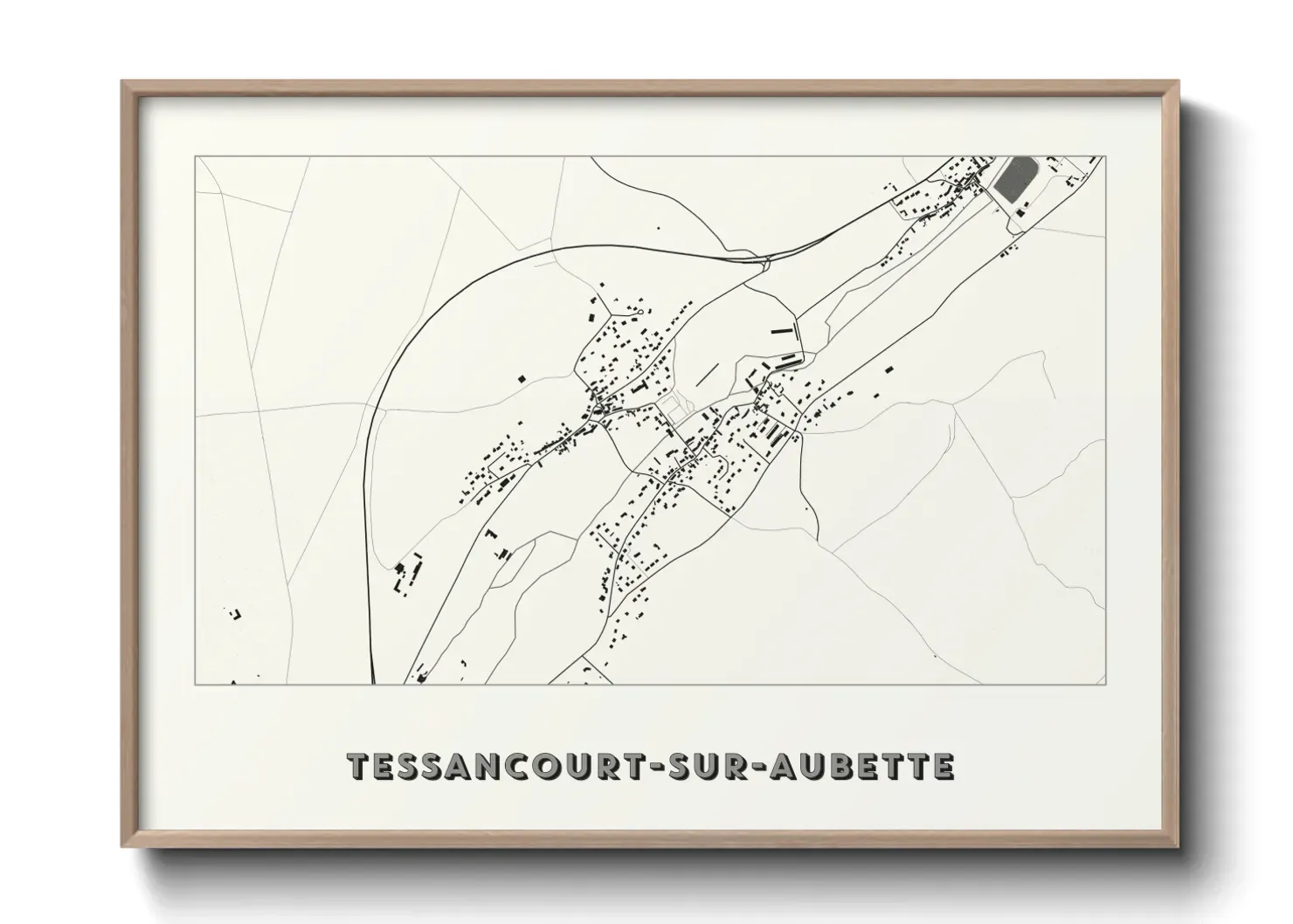 Un poster carteTessancourt-sur-Aubette