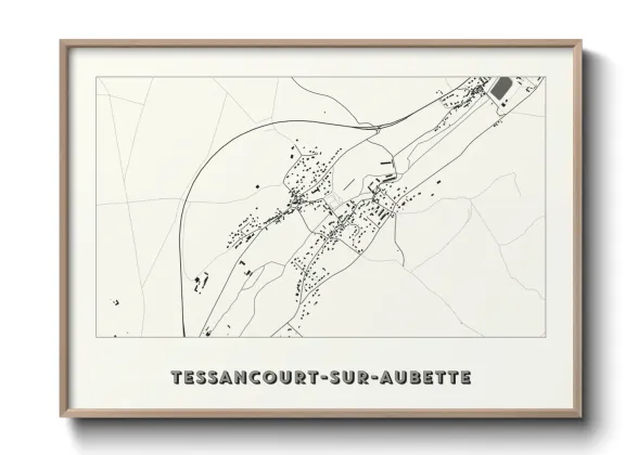 Une affiche de carte sur Tessancourt-sur-Aubette