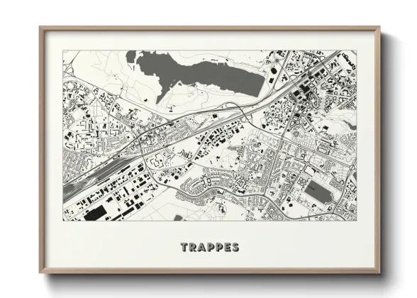 Une affiche de carte sur Trappes