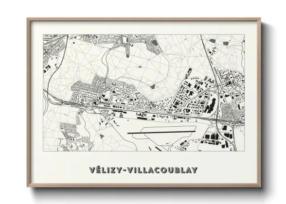 Une affiche de carte sur Vélizy-Villacoublay