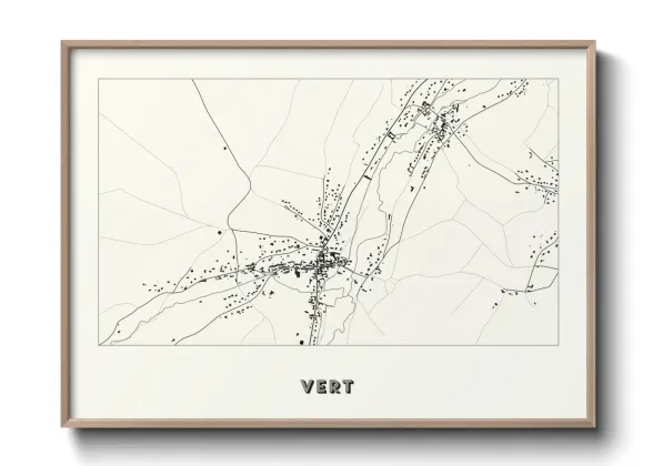 Une affiche de carte sur Vert