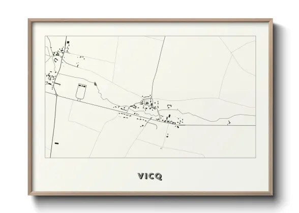 Une affiche de carte sur Vicq