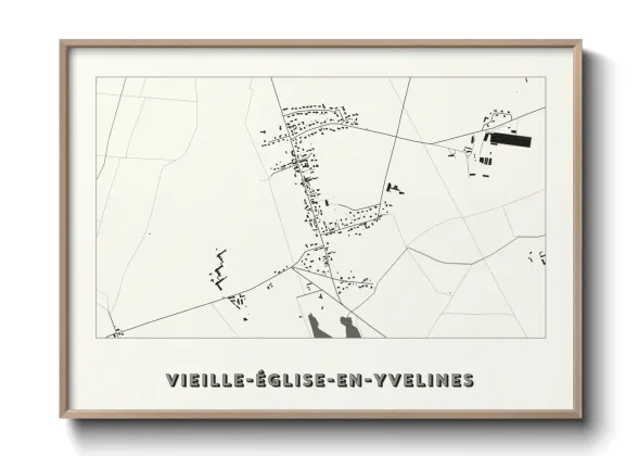 Une affiche de carte sur Vieille-Église-en-Yvelines