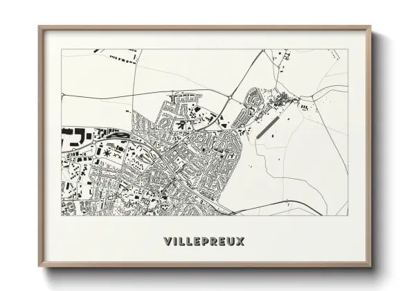 Une affiche de carte sur Villepreux