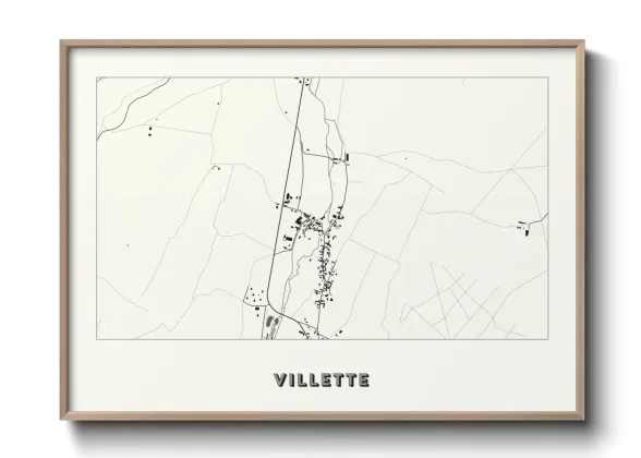 Une affiche de carte sur Villette