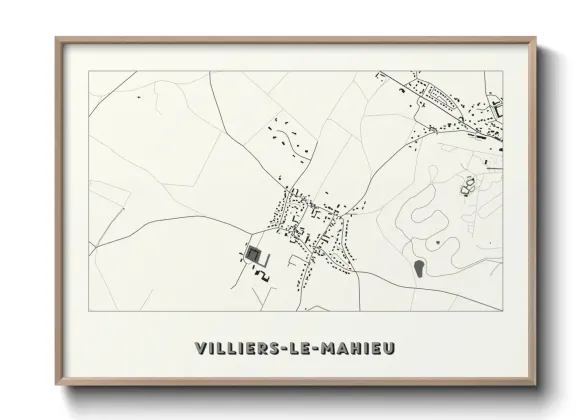 Une affiche de carte sur Villiers-le-Mahieu