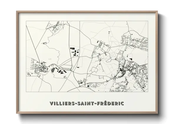 Une affiche de carte sur Villiers-Saint-Fréderic