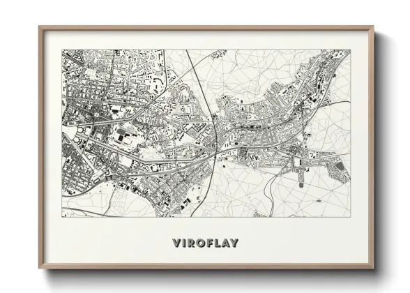 Une affiche de carte sur Viroflay