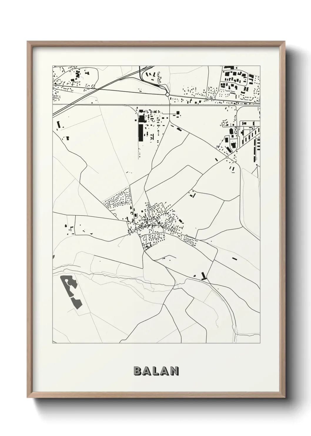 Un poster carte Balan