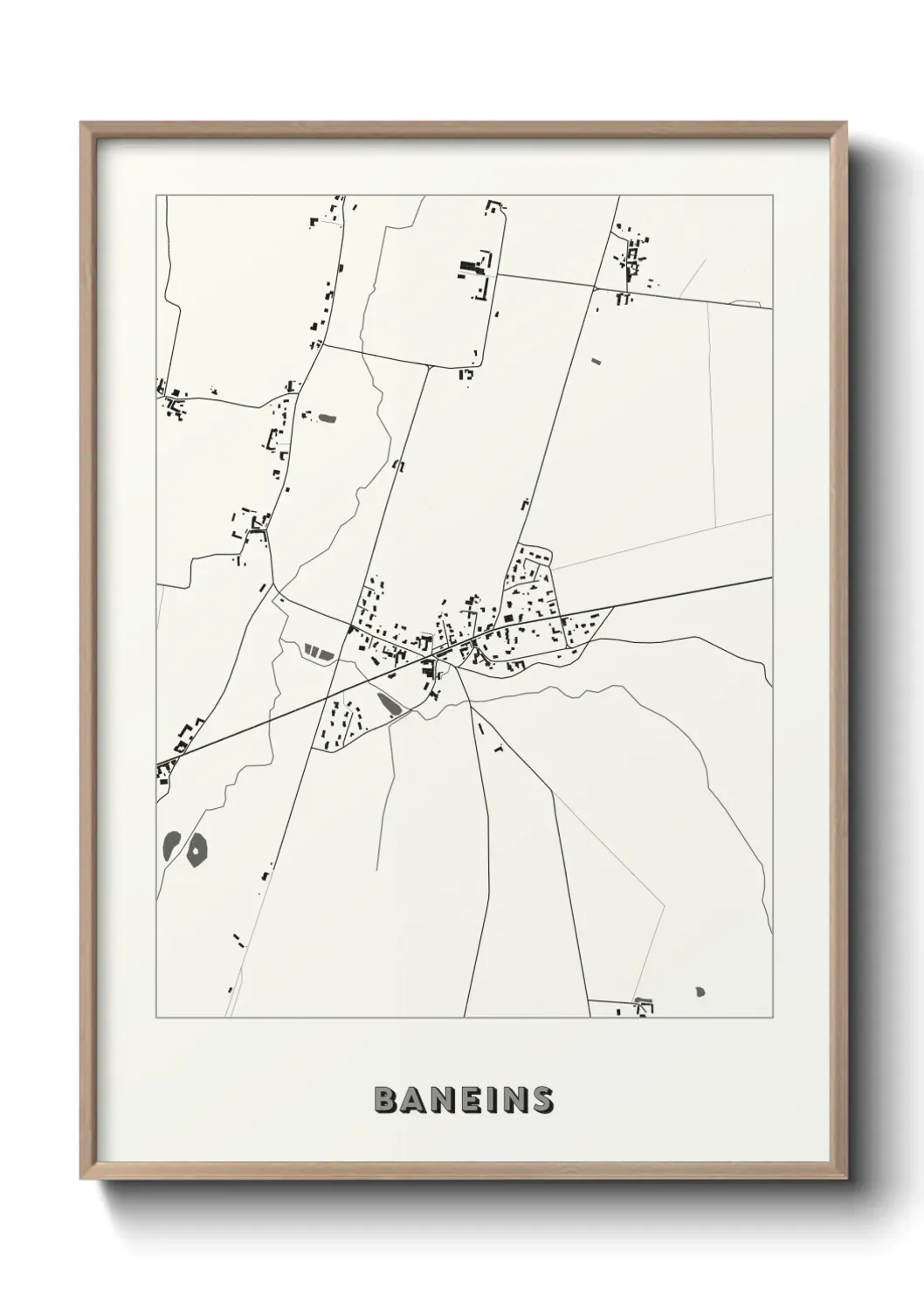 Un poster carte Baneins