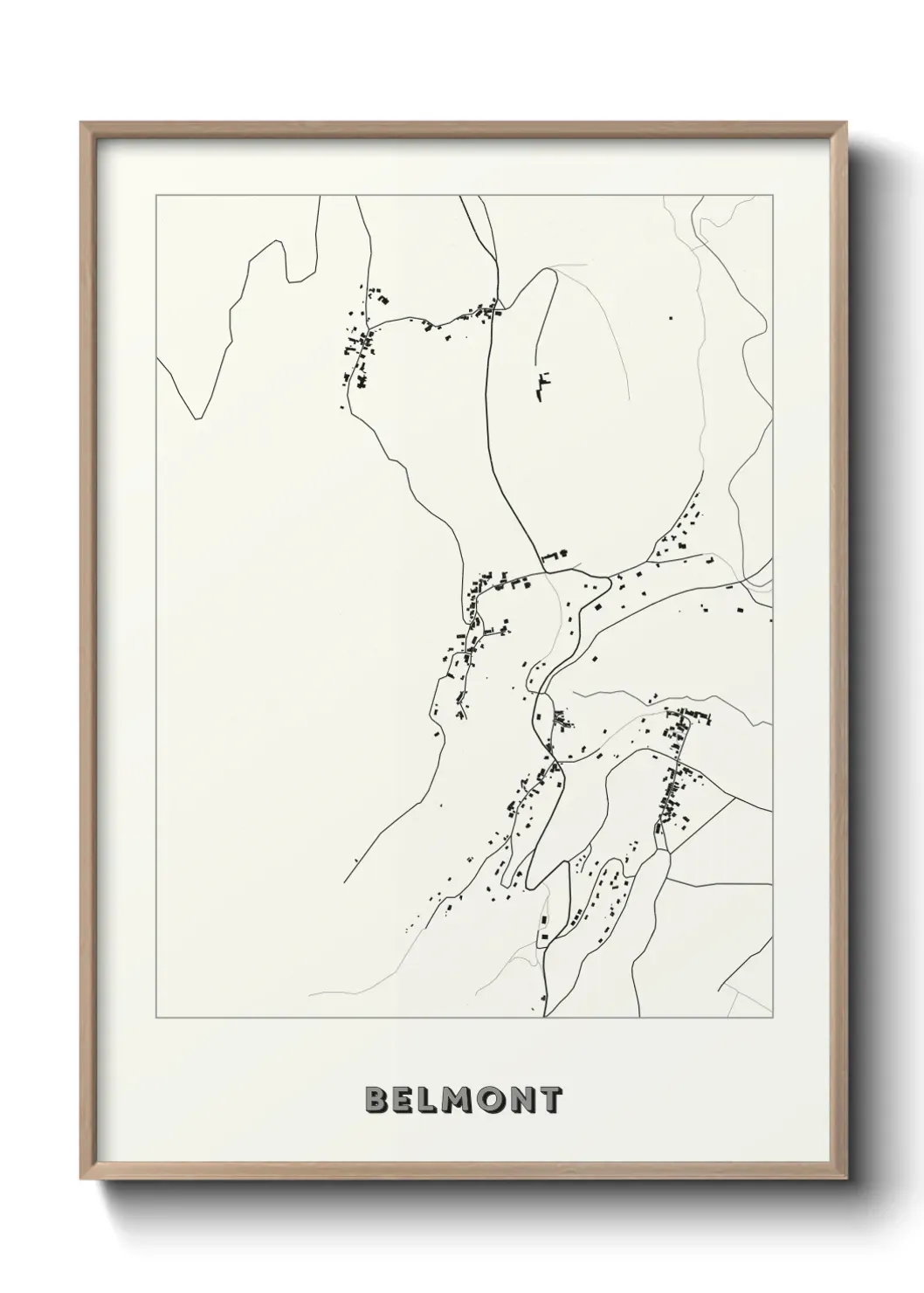 Un poster carte Belmont