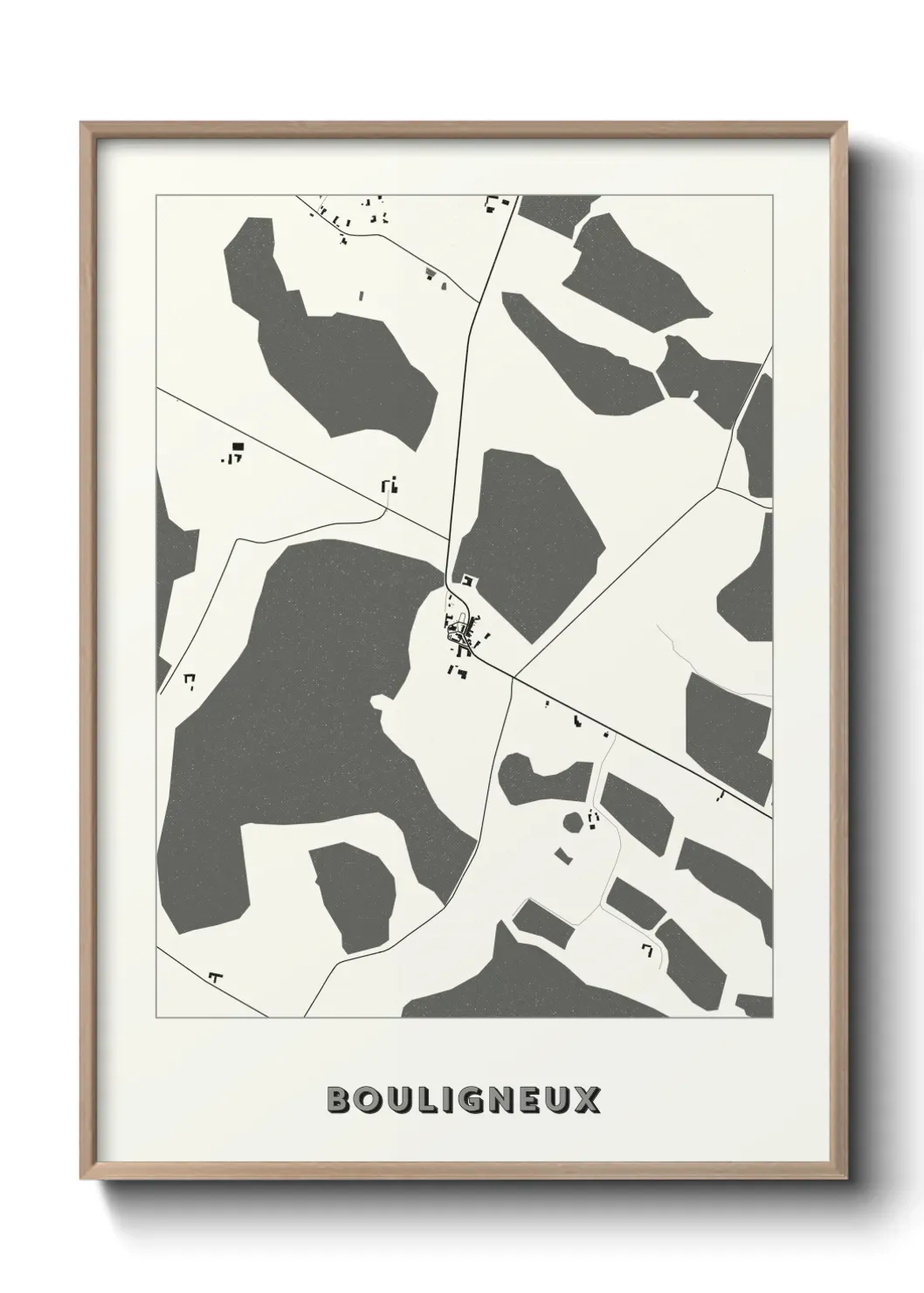 Un poster carte Bouligneux