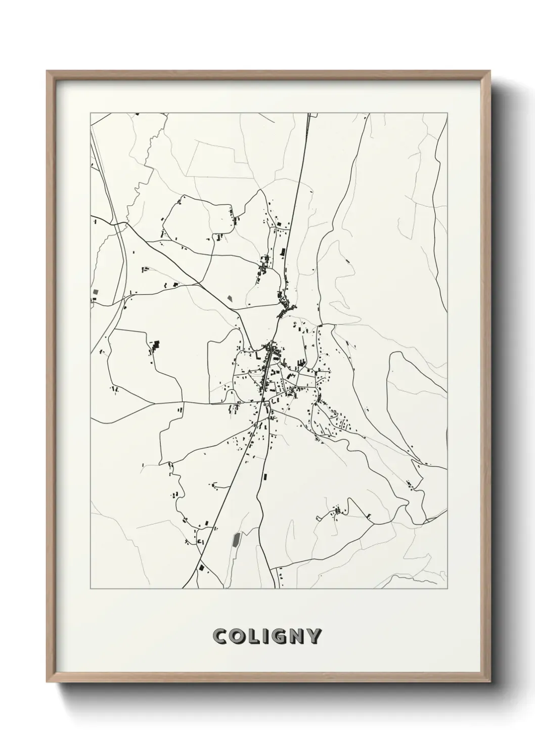 Un poster carte Coligny