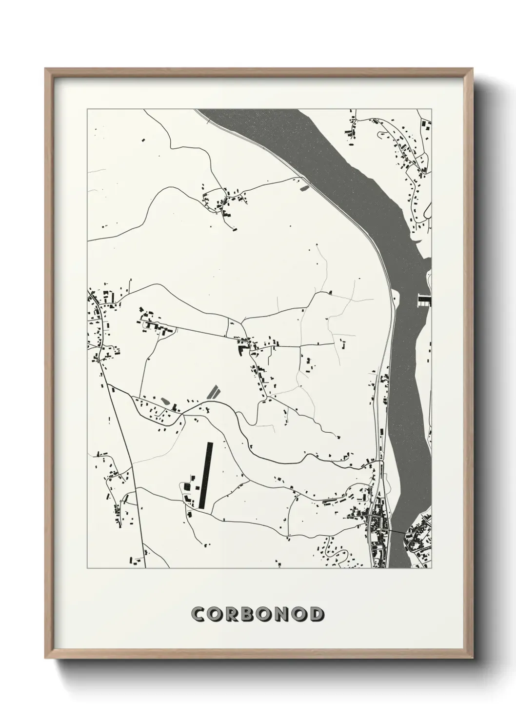 Un poster carte Corbonod