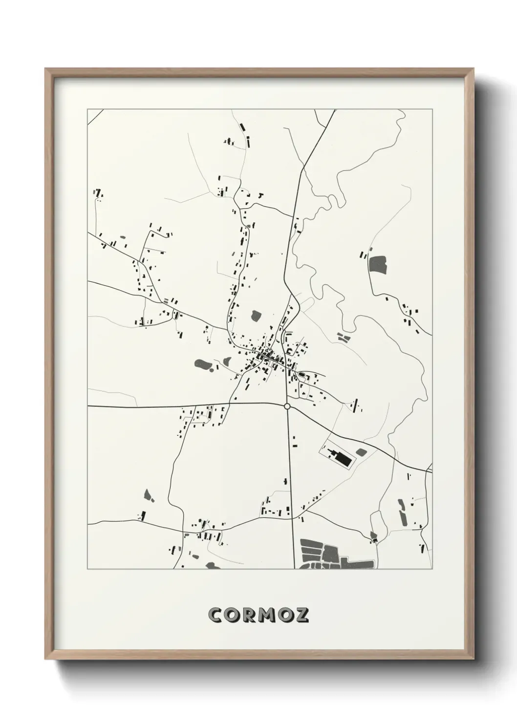 Un poster carte Cormoz