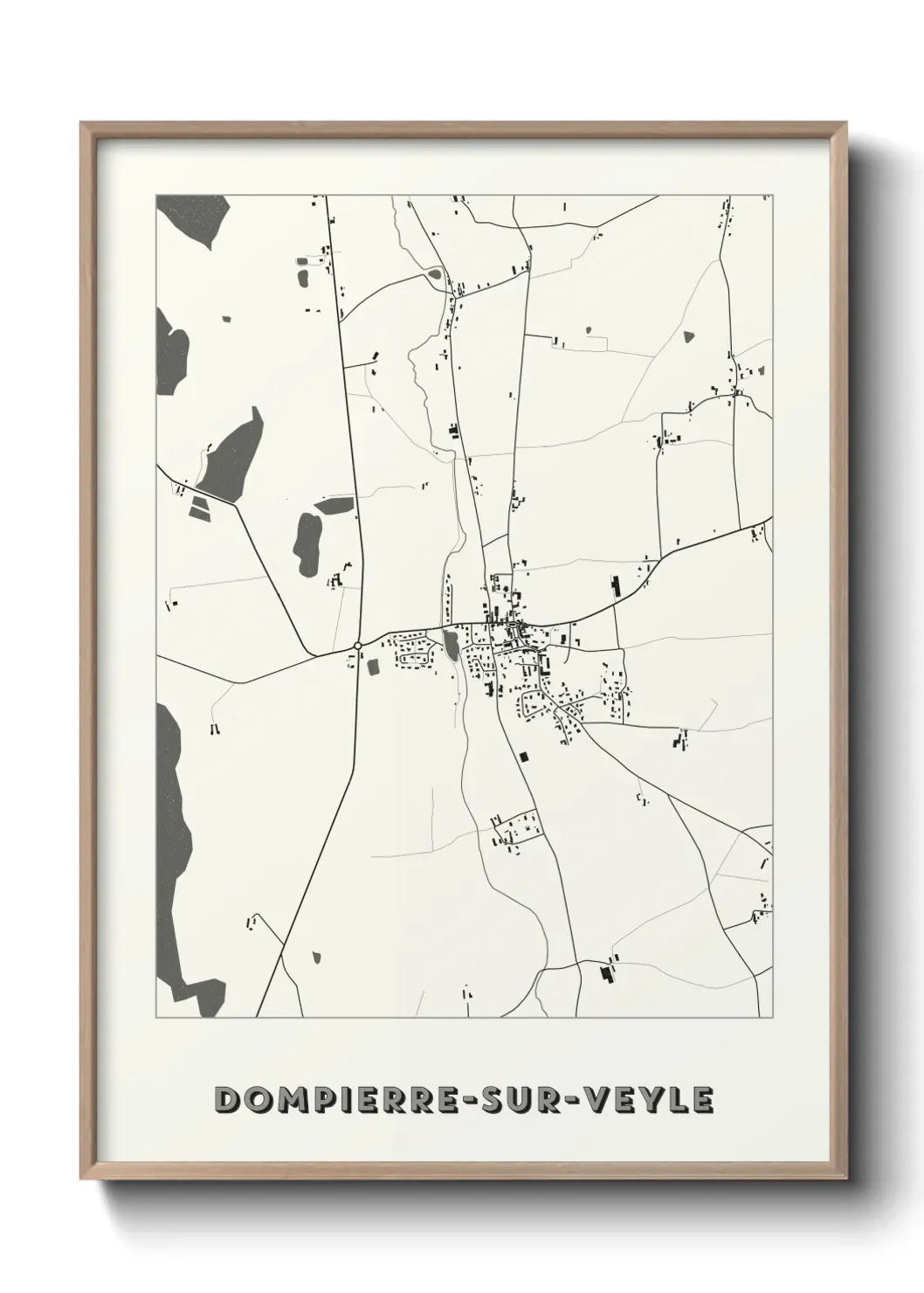 Un poster carte Dompierre-sur-Veyle