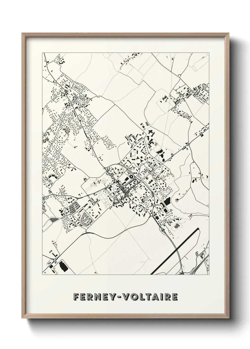 Un poster carte Ferney-Voltaire