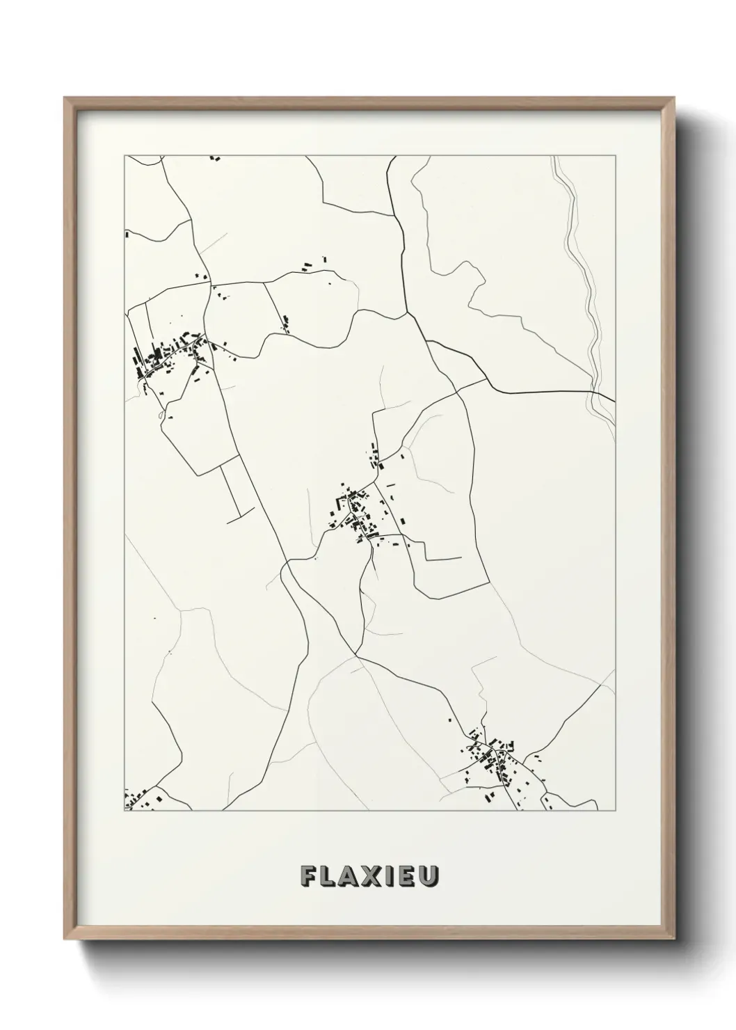 Un poster carte Flaxieu