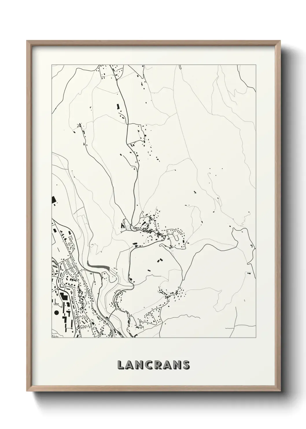 Un poster carte Lancrans