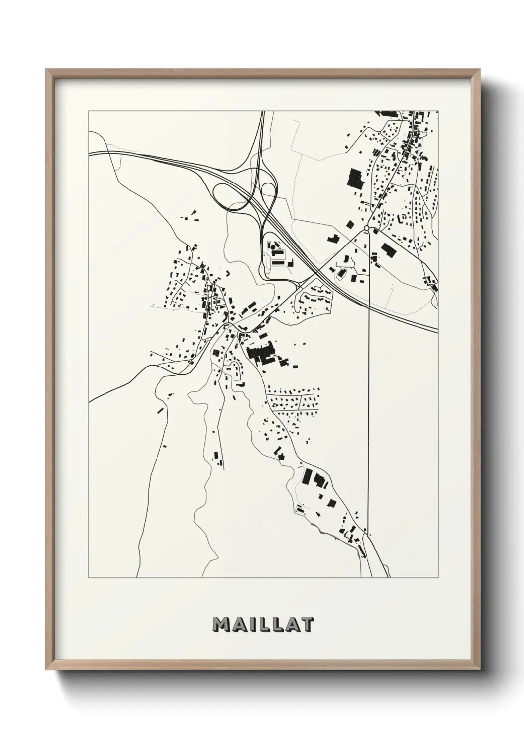 Un poster carte Maillat
