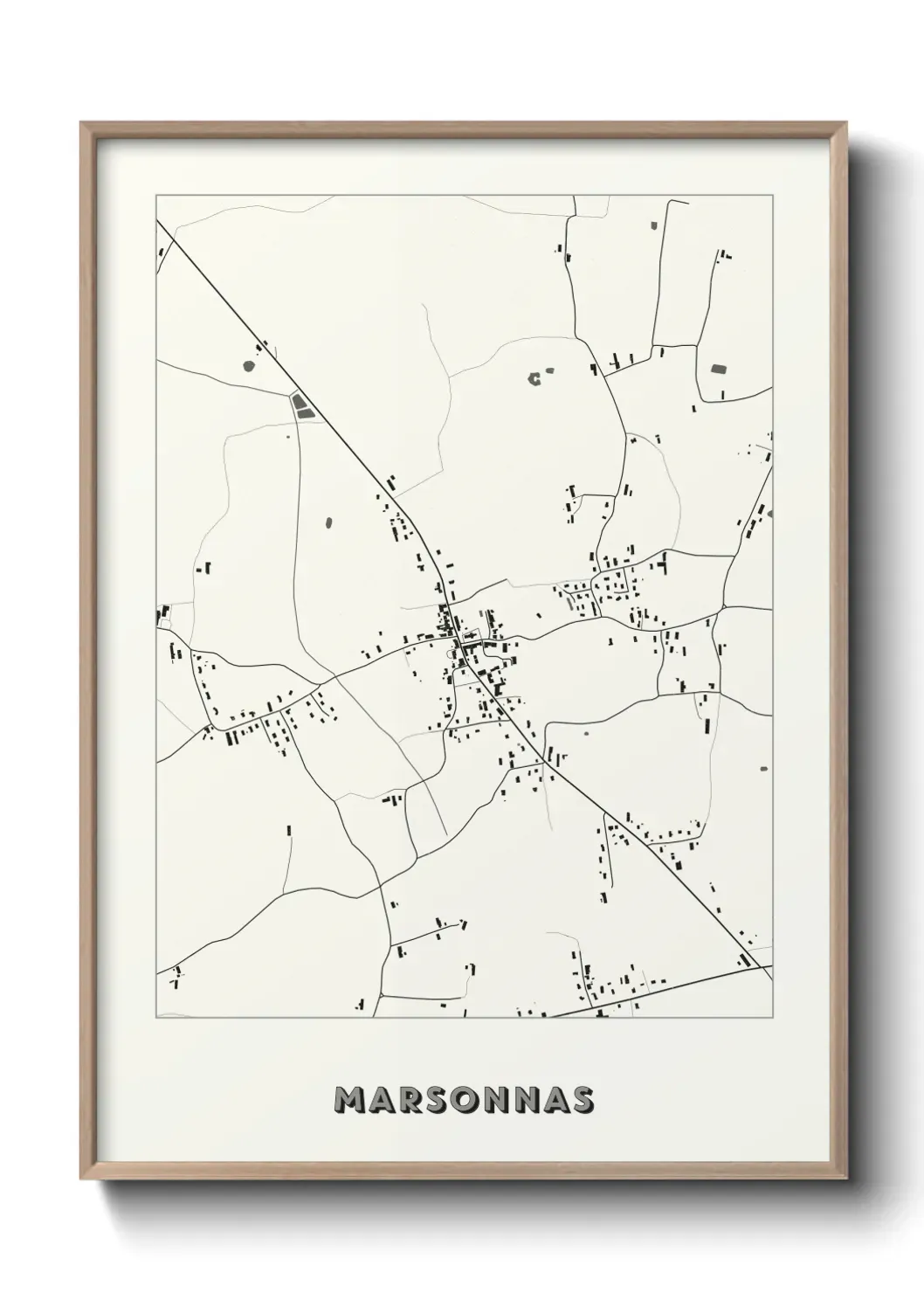 Un poster carte Marsonnas