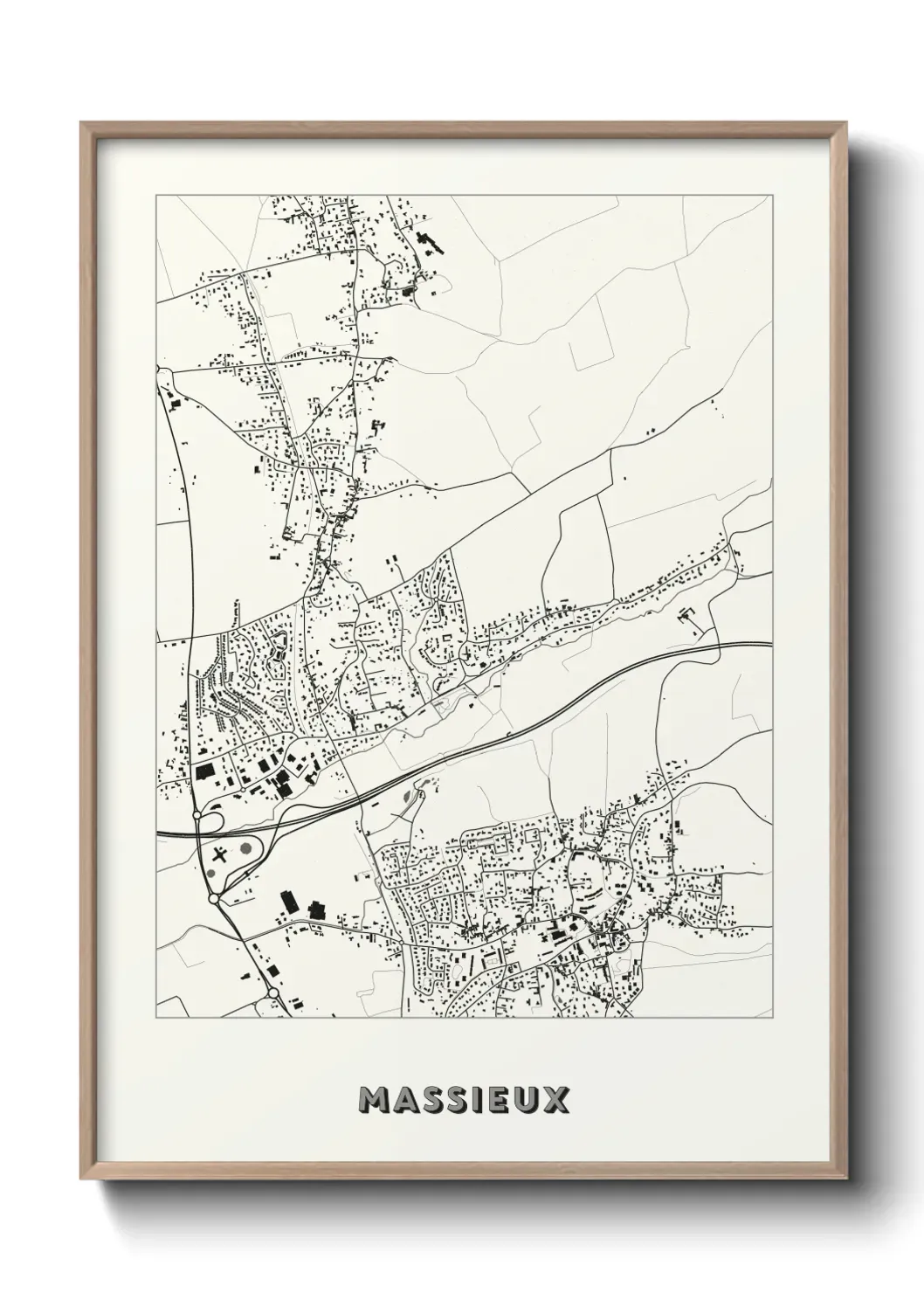 Un poster carte Massieux