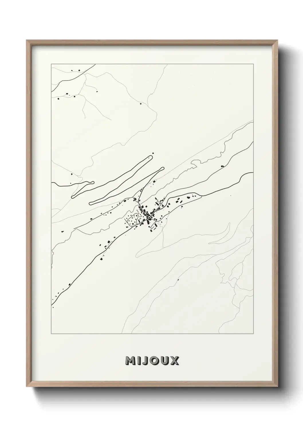Un poster carte Mijoux