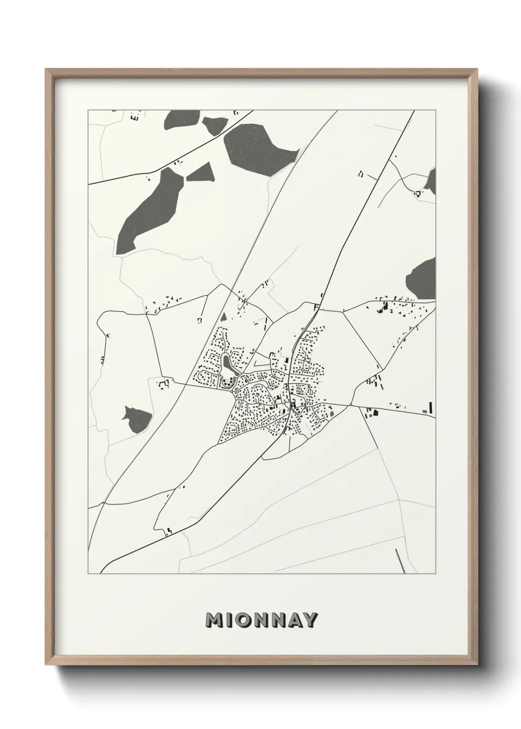 Un poster carte Mionnay